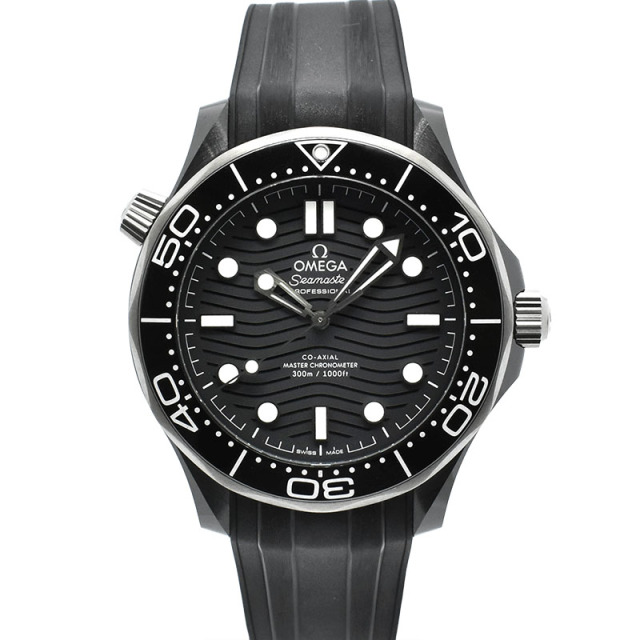 オメガ　OMEGA　シーマスター ダイバー 300m コーアクシャル マスタークロノメーター　210.92.44.20.01.001　43.5mm　セラミック　ラバーベルト　USED　中古