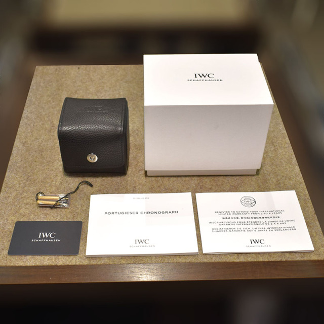 IWC ポルトギーゼ クロノグラフ IW371617 シルバー 青針 41mm USED 中古
