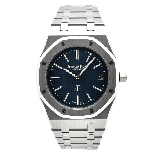 オーデマ・ピゲ　AUDEMARS PIGUET　ロイヤルオーク ジャンボ エクストラシン　15202ST.OO.1240ST.01　後期型モデル　39mm　SS　ブルー　USED　中古