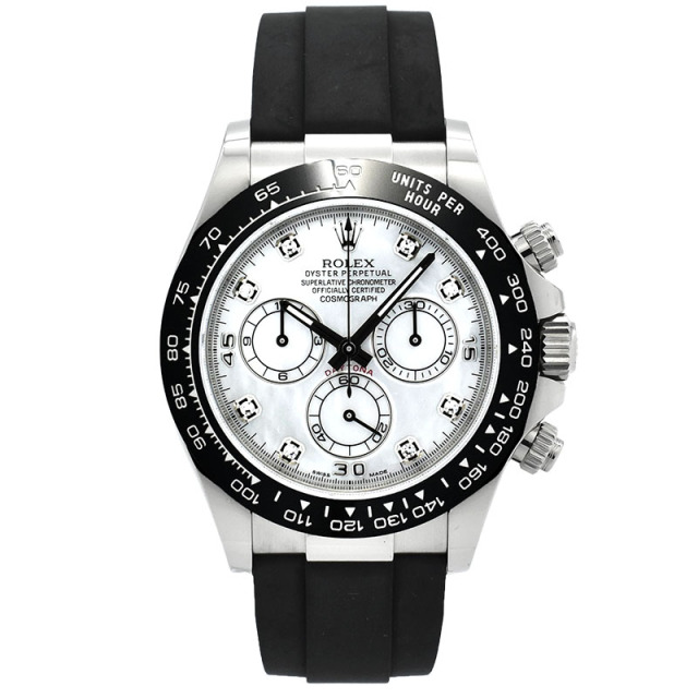 ロレックス　ROLEX　デイトナ　116519LNNG　オイスターフレックス　8Pダイヤ　ホワイトシェル　USED　中古