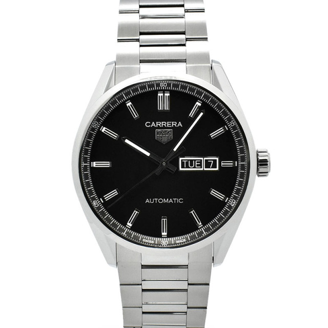 タグホイヤー　TAG HEUER　カレラ デイデイト キャリバー5　WBN2010.BA0640　41mm　ブラック　USED　中古