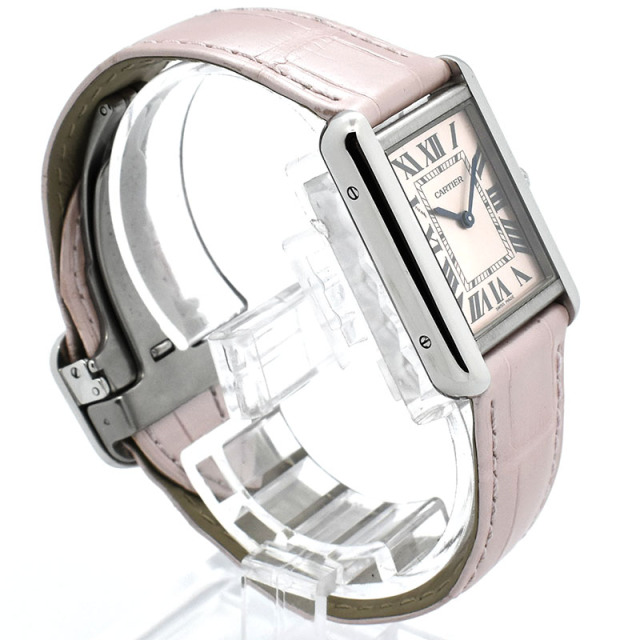 カルティエ CARTIER タンクソロ SM W5200000 31×24.4mm ピンク クォーツ USED 中古