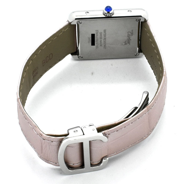 カルティエ CARTIER タンクソロ SM W5200000 31×24.4mm ピンク クォーツ USED 中古