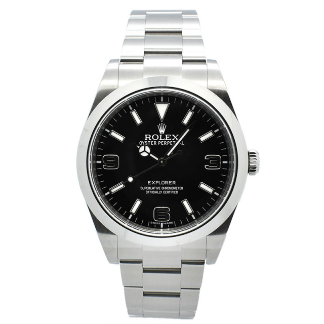ロレックス　ROLEX　エクスプローラー1　Ref.214270　鏡面バックル　39mm　ブラックアウト　ランダム番　USED　中古