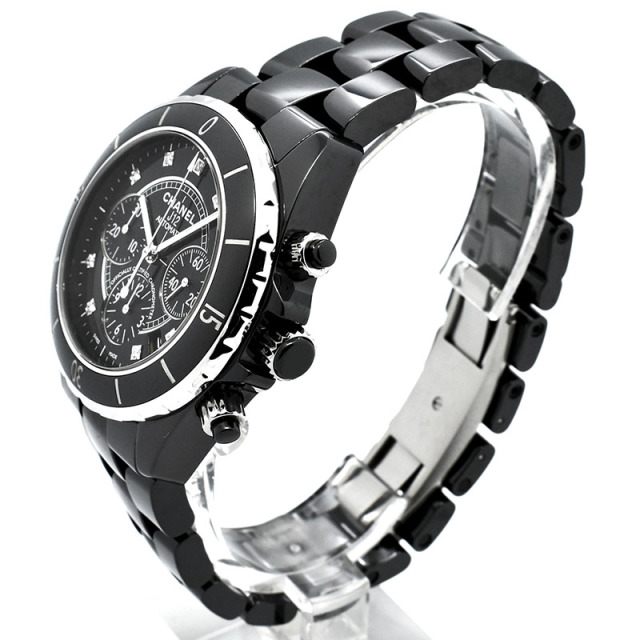 シャネル CHANEL J12 クロノグラフ Ref.H2419 9Pダイヤ 41mm USED 中古
