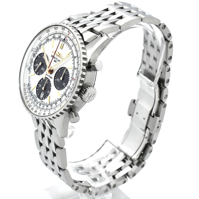 ブライトリング BREITLING ナビタイマーB01 クロノグラフ 41 ジャパンリミテッド AB0139211A1A1 ホワイトシェル USED 中古
