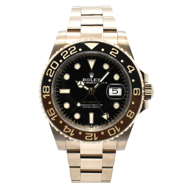 ロレックス　ROLEX　GMTマスター2　Ref.126715CHNR　ブラウン/ブラックベゼル　40mm　18KERG　USED　中古