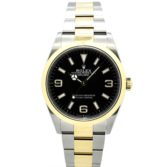 ロレックス　ROLEX　エクスプローラー1　Ref.124273　36mm　ブラック　18KYG/SS　未使用品