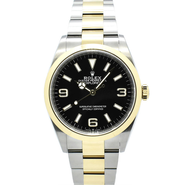 ロレックス　ROLEX　エクスプローラー1　Ref.124273　36mm　ブラック　18KYG/SS　USED　中古