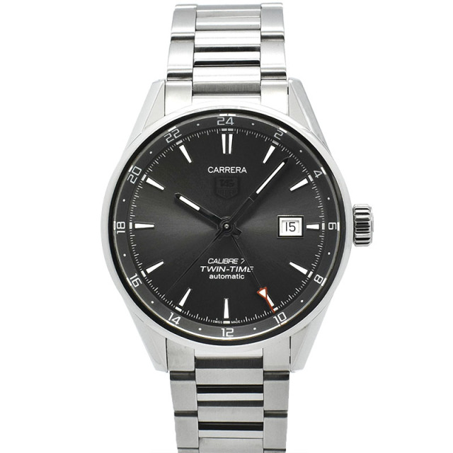 タグホイヤー　TAG HEUER　カレラ ツインタイム　WAR2012.BA0723　キャリバー7　グレー　41mm　USED　中古