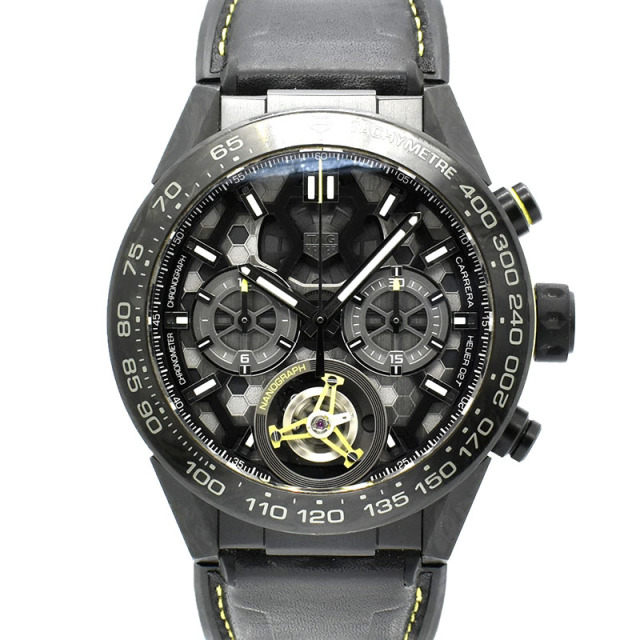 タグホイヤー　TAG HEUER　カレラ ホイヤー02T フライングトゥールビヨン ナノグラフ　CAR5A8K.FT6172　45mm　世界500本限定　USED　中古