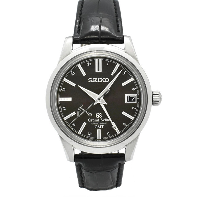 グランドセイコー　GRAND SEIKO　スプリングドライブ GMT パワーリザーブ　SBGE027　ブラック　40.2mm　USED　中古