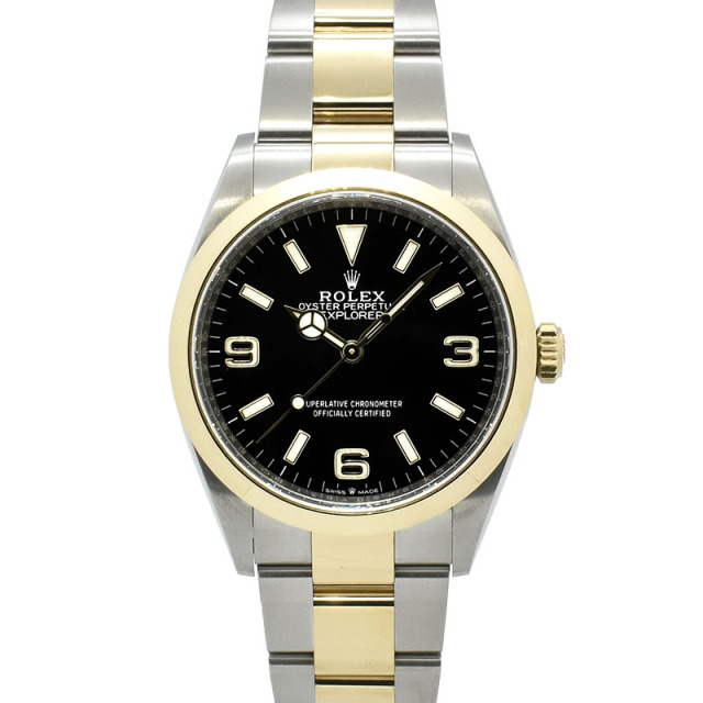 ロレックス　ROLEX　エクスプローラー1　Ref.124273　36mm　ブラック　18KYG/SS　USED　中古