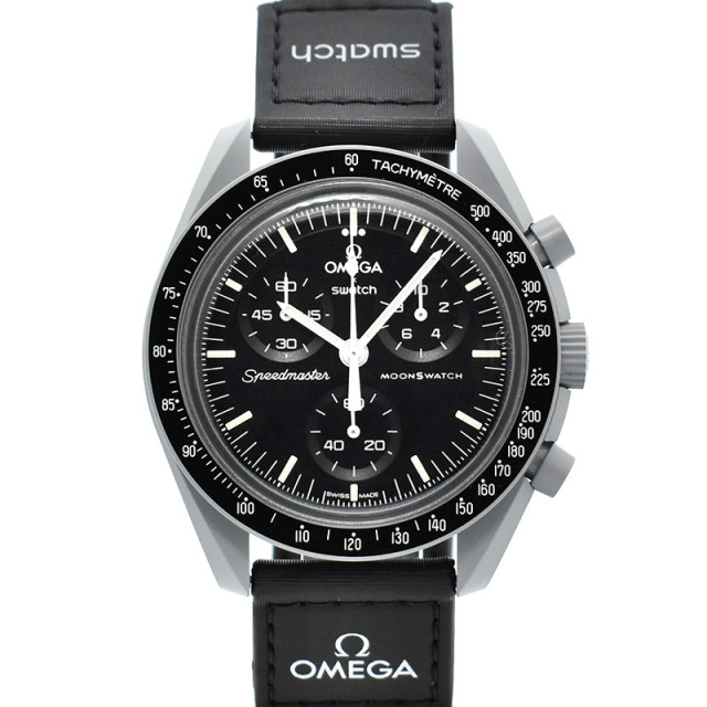 オメガ×スウォッチ　OMEGA×Swatch　ミッション トゥ ザ ムーン　SO33M100　バイオセラミック　42mm　USED　中古