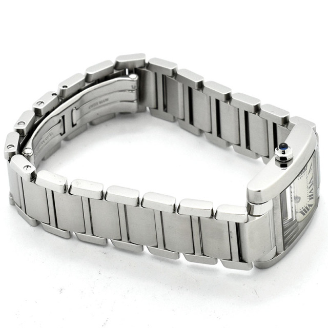 カルティエ CARTIER タンクフランセーズ SM W51008Q3 シルバー クォーツ 25×20mm USED 中古