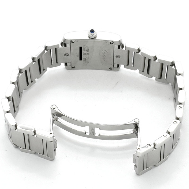 カルティエ CARTIER タンクフランセーズ SM W51008Q3 シルバー クォーツ 25×20mm USED 中古