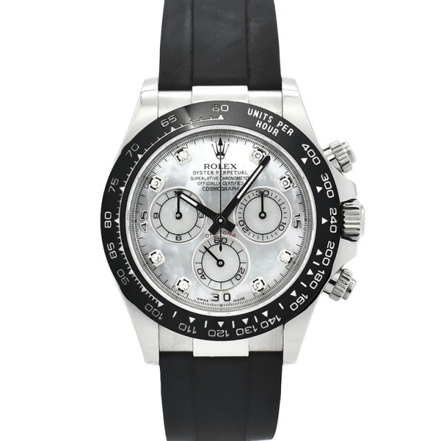 ロレックス　ROLEX　デイトナ　116519LNNG　オイスターフレックス　8Pダイヤ　ホワイトシェル　USED　中古