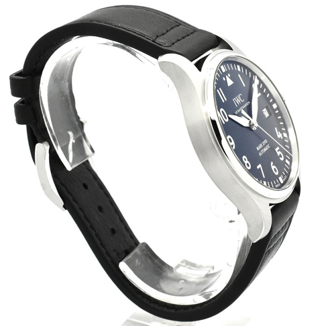 IWC パイロットウォッチ マーク18 プティ・プランス IW327004 ブルー 革ベルト 40mm USED 中古