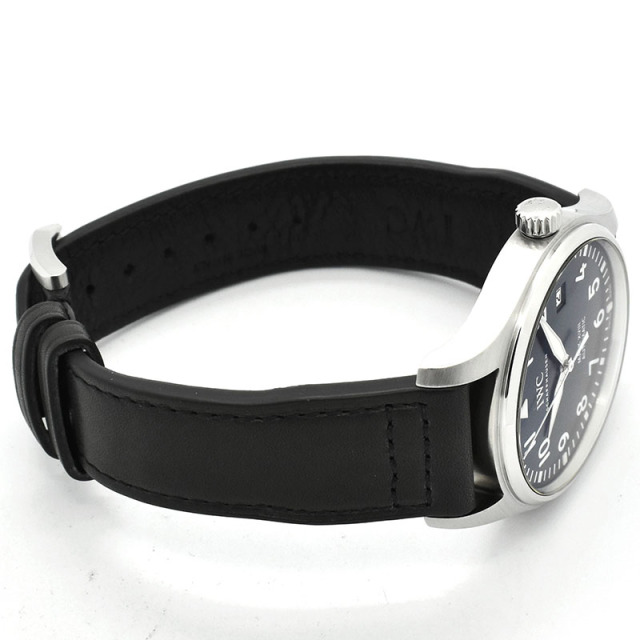 IWC パイロットウォッチ マーク18 プティ・プランス IW327004 ブルー 革ベルト 40mm USED 中古