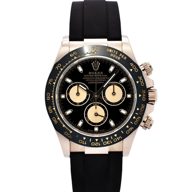 ロレックス　ROLEX　デイトナ　Ref.116515LN　18KERG　ブラック/ピンク　オイスターフレックス　USED　中古