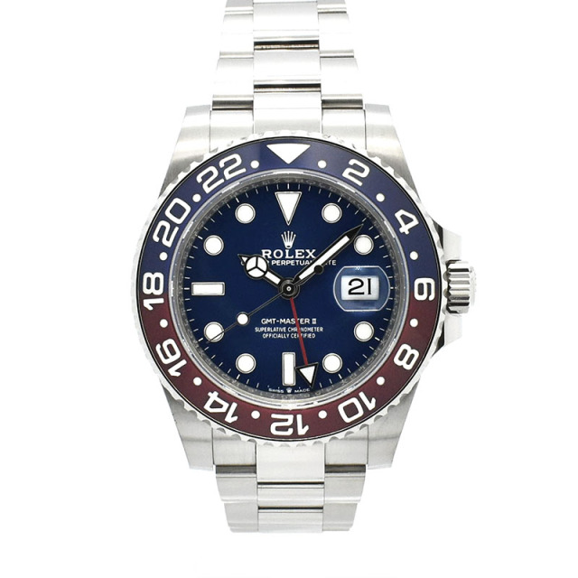 ロレックス　ROLEX　GMTマスター2　Ref.126719BLRO　18KWG　赤/青ベゼル　ブルー　40mm　USED　中古