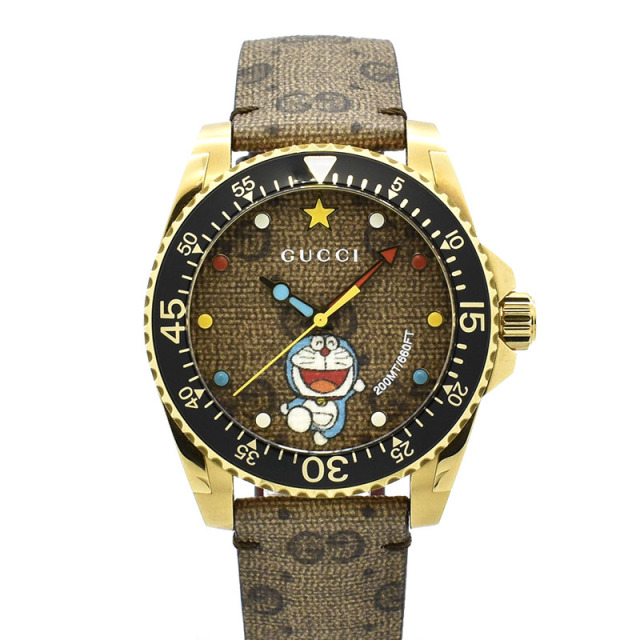 グッチ GUCCI ダイブ ドラえもん YA136335 中古
