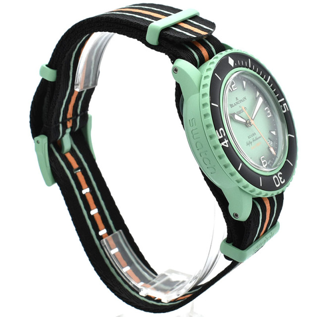ブランパン×スウォッチ BLANCPAIN×Swatch フィフティファゾムス インディアンオーシャン SO35I100 バイオセラミック 42.3mm 未使用品