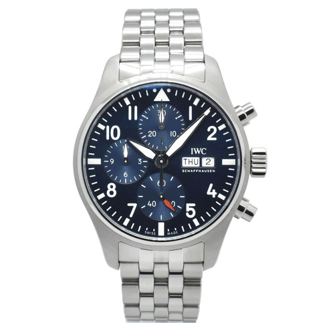 IWC　パイロットウォッチ クロノグラフ 41　IW388102　ブルー　SS　USED　中古
