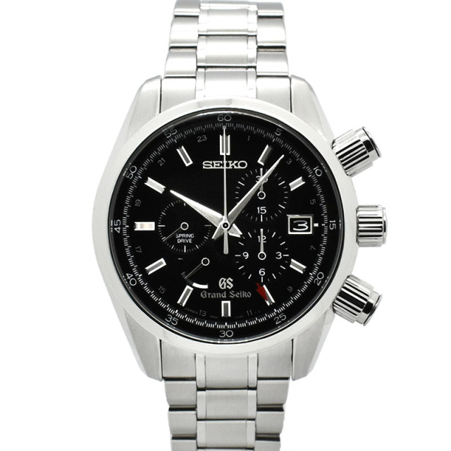 セイコー　SEIKO　グランドセイコー スプリングドライブ クロノグラフ　SBGC003　ブラック　43.5mm　マスターショップ限定　USED　中古