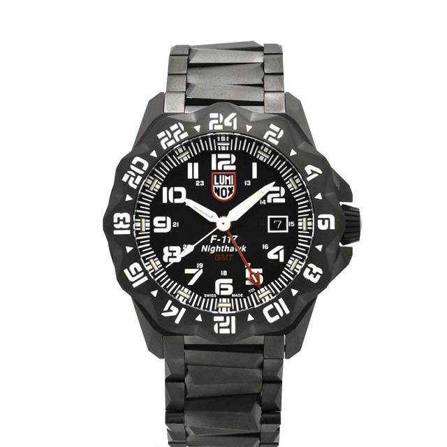 ルミノックス　LUMINOX　F-117 ナイトホーク 6420シリーズ GMT　Ref.6422　44mm　クォーツ　USED　中古