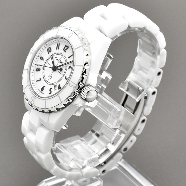 シャネル CHANEL J12 ホワイトセラミック H0968 後期型ダイヤル クォーツ 33mm USED 中古