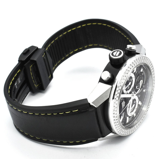 タグホイヤー TAG HEUER カレラ ホイヤー02T トゥールビヨン ベゼルダイヤモンド CAR5A80.FC6377 45mm USED 中古