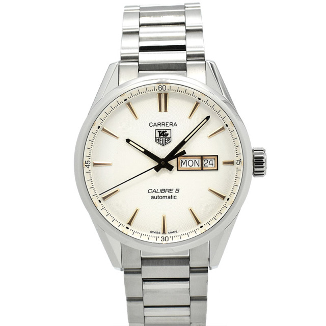 タグホイヤー　TAG HEUER　カレラ デイデイト キャリバー5　WAR201D.BA0723　41mm　SS　シルバー　USED　中古
