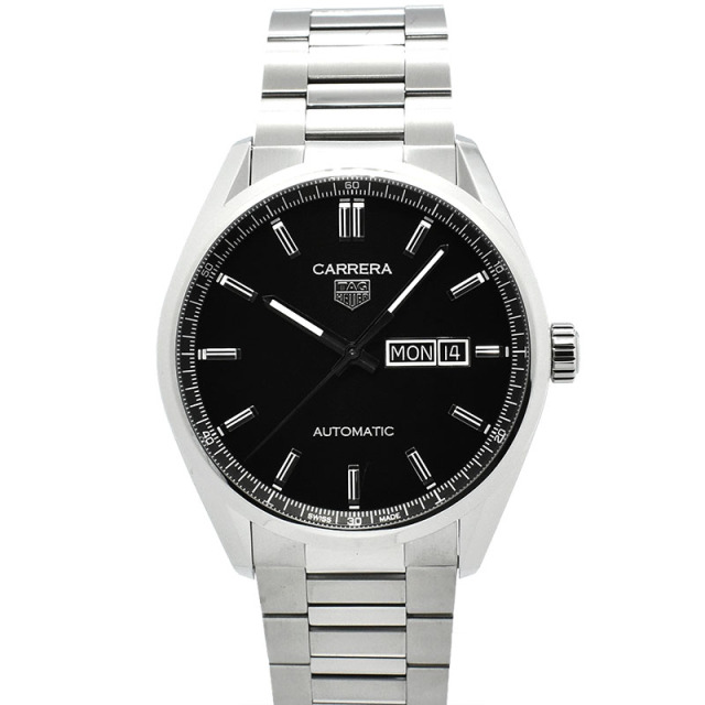タグホイヤー　TAG HEUER　カレラ デイデイト キャリバー5　WBN2010.BA0640　41mm　ブラック　USED　中古