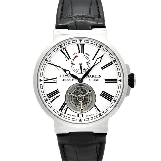 ユリスナルダン　ULYSSE NARDIN　マリーン トゥールビヨン　1283-181/E0　43mm　USED　中古