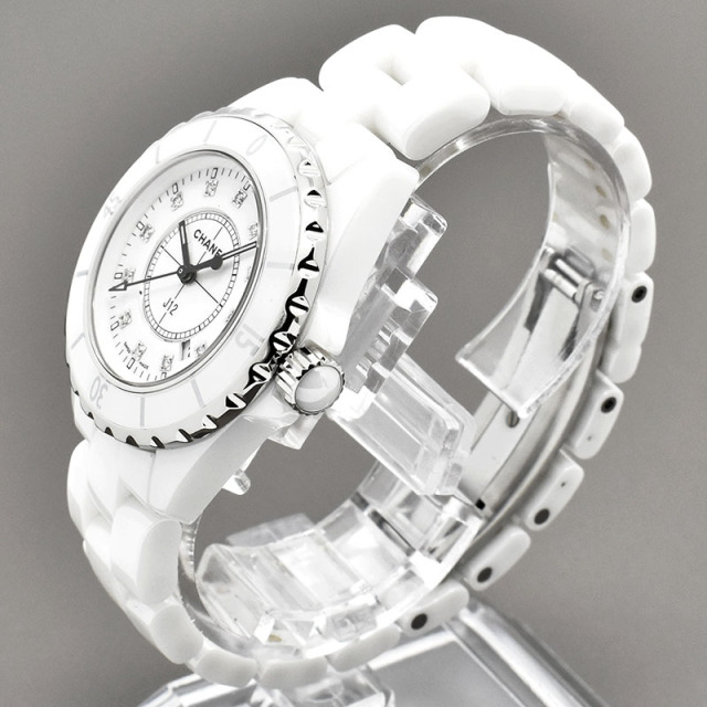 シャネル CHANEL J12 33mm Ref.H1628 12Pダイヤ クォーツ USED 中古