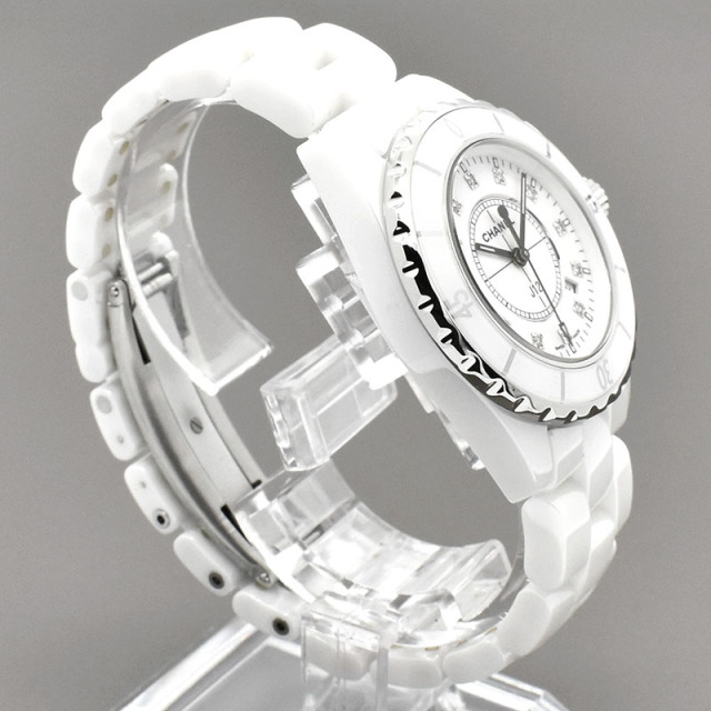 シャネル CHANEL J12 33mm Ref.H1628 12Pダイヤ クォーツ USED 中古