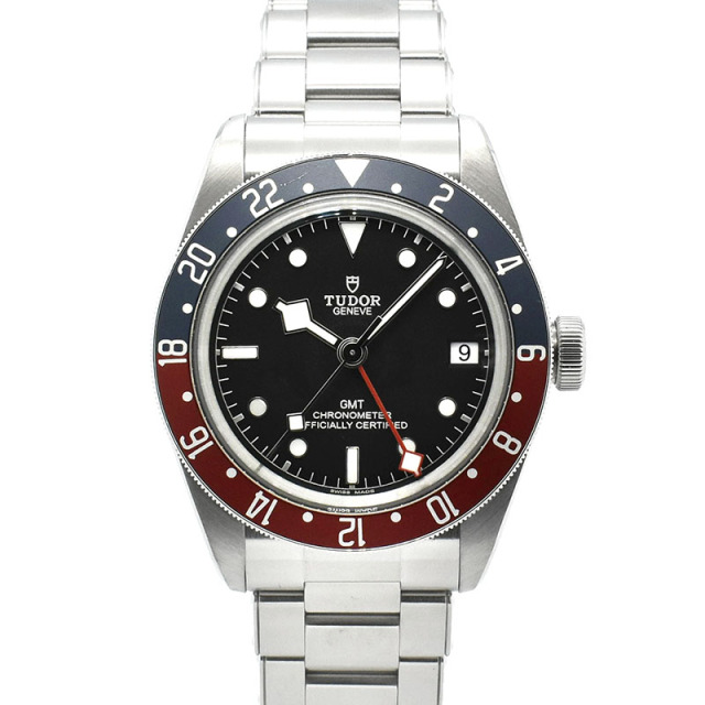 チューダー(チュードル)　TUDOR　ヘリテージ ブラックベイ GMT 青赤ベゼル　Ref.79830RB　41mm　ブラック　USED　中古