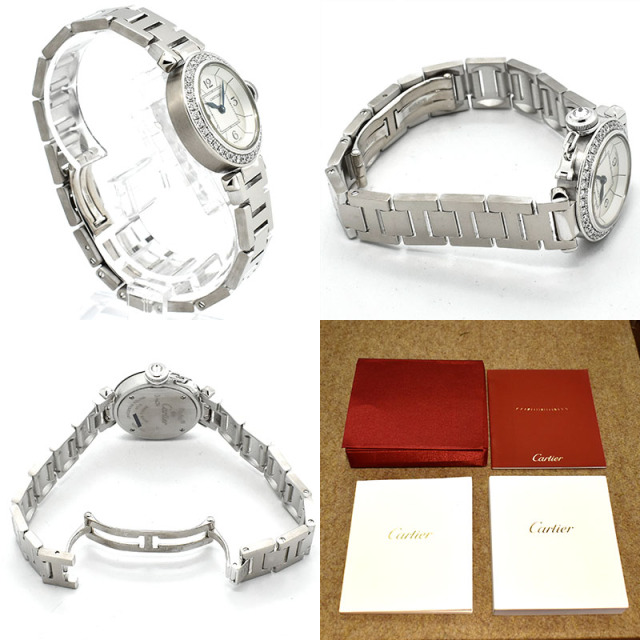 カルティエ CARTIER ミスパシャ ダイヤベゼル WJ124012 18KWG 27mm USED 中古