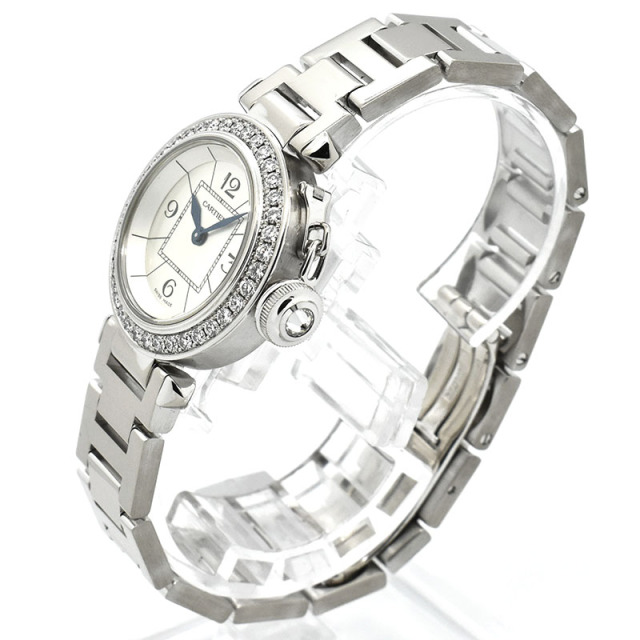 カルティエ CARTIER ミスパシャ ダイヤベゼル WJ124012 18KWG 27mm USED 中古