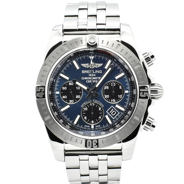 ブライトリング BREITLING クロノマットJSP AB011511/C987 日本限定 ブルー/ブラック SS 44mm USED 中古
