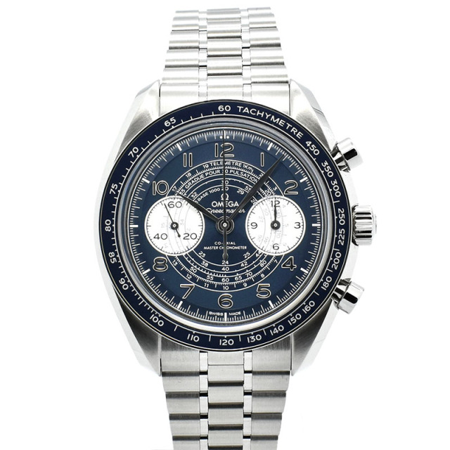 オメガ　OMEGA　スピードマスター クロノスコープ マスタークロノメーター　329.30.43.51.03.001　43mm　ブルー　手巻き　USED　中古