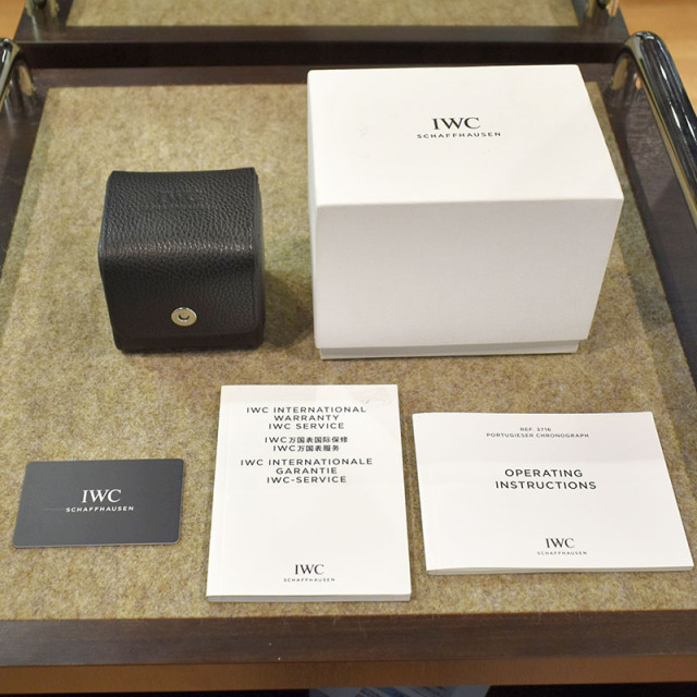 IWC ポルトギーゼ クロノグラフ IW371605 シルバー 青針 41mm USED 中古