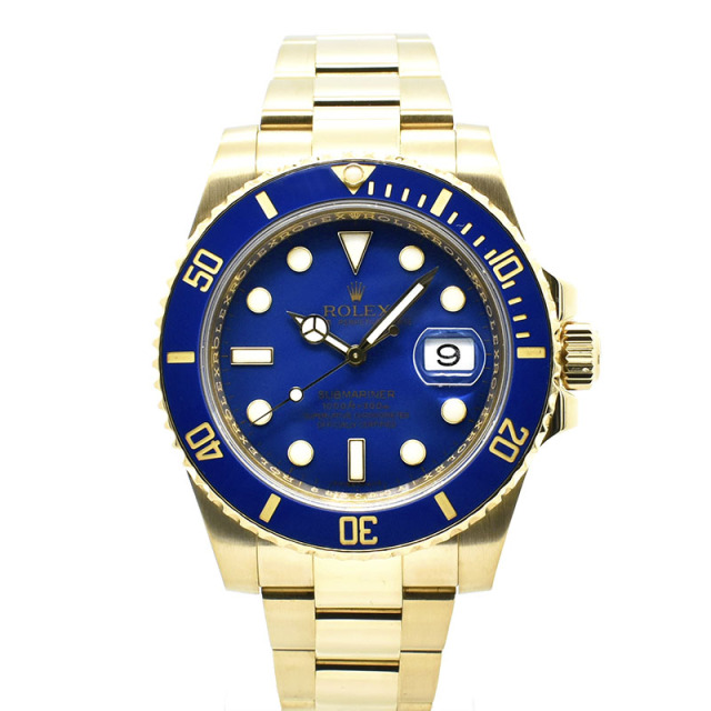 ロレックス　ROLEX　サブマリーナデイト　Ref.116618LB　18KYG　マットブルーダイアル　V番　40mm　USED　中古