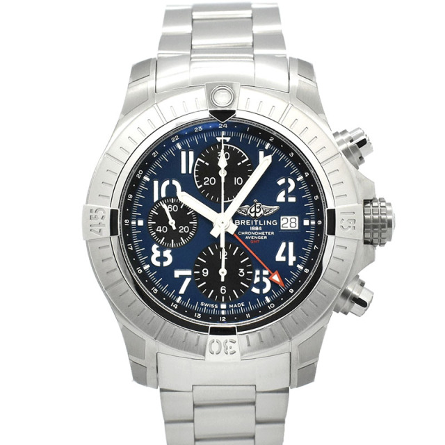 中古 ブライトリング BREITLING A13317101C1A1 ブルー メンズ 腕時計  