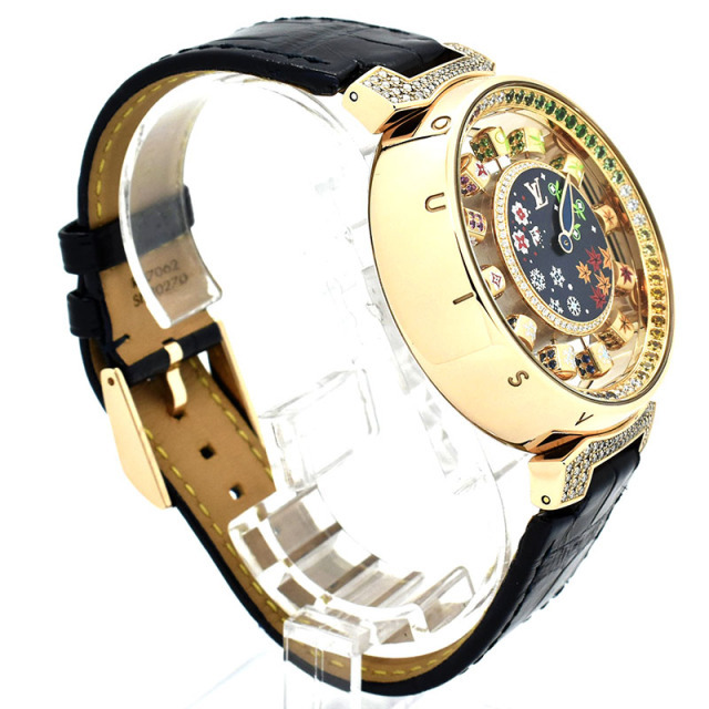 ルイヴィトン LOUIS VUITTON タンブール スピンタイム エアー Q1EGIY 日本限定 42.5mm 18KPG USED 中古