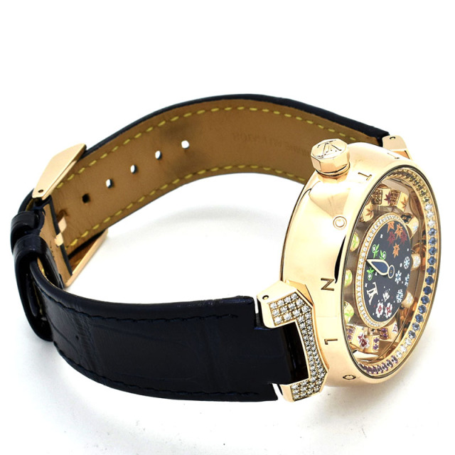 ルイヴィトン LOUIS VUITTON タンブール スピンタイム エアー Q1EGIY 日本限定 42.5mm 18KPG USED 中古