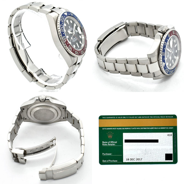ロレックス ROLEX GMTマスター2 Ref.116719BLRO 18KWG 赤/青ベゼル ブラック 40mm USED 中古
