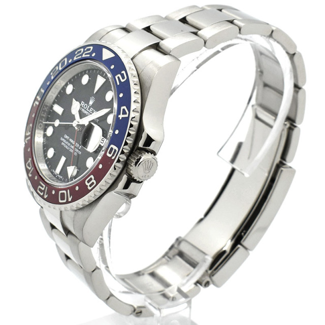 ロレックス ROLEX GMTマスター2 Ref.116719BLRO 18KWG 赤/青ベゼル ブラック 40mm USED 中古