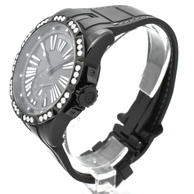 ロジェ・デュブイ ROGER DUBUIS エクスカリバー45 ダイヤベゼル DBEX0802 ブラック 日本28本限定 45mm USED 中古